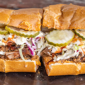 BBQ pulled pork sandwich
