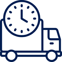 Delivery truck and clock