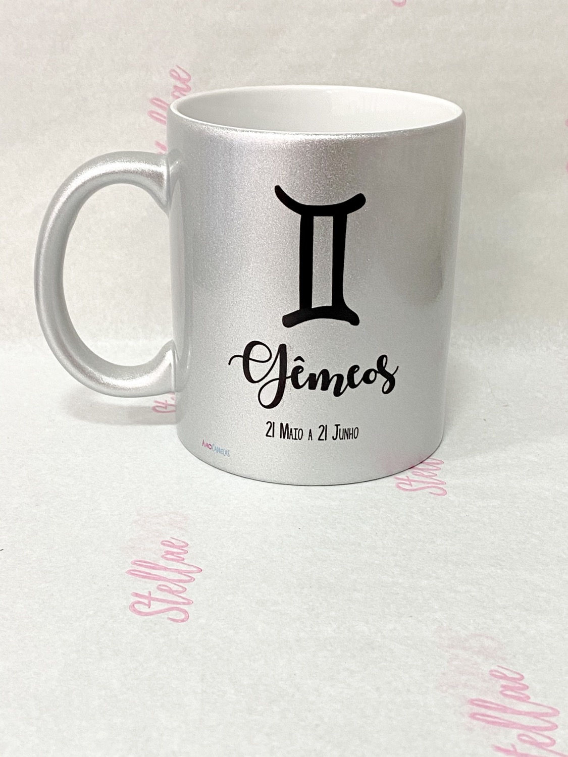 Caneca prata Gêmeos