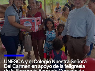 UNESCA y el Colegio Nuestra Señora del Carmen en apoyo de la feligresía de la Parroquia Sagrado Corazón de Jesús, realizan importante acción social en la Comunidad de Chichebre Chepo