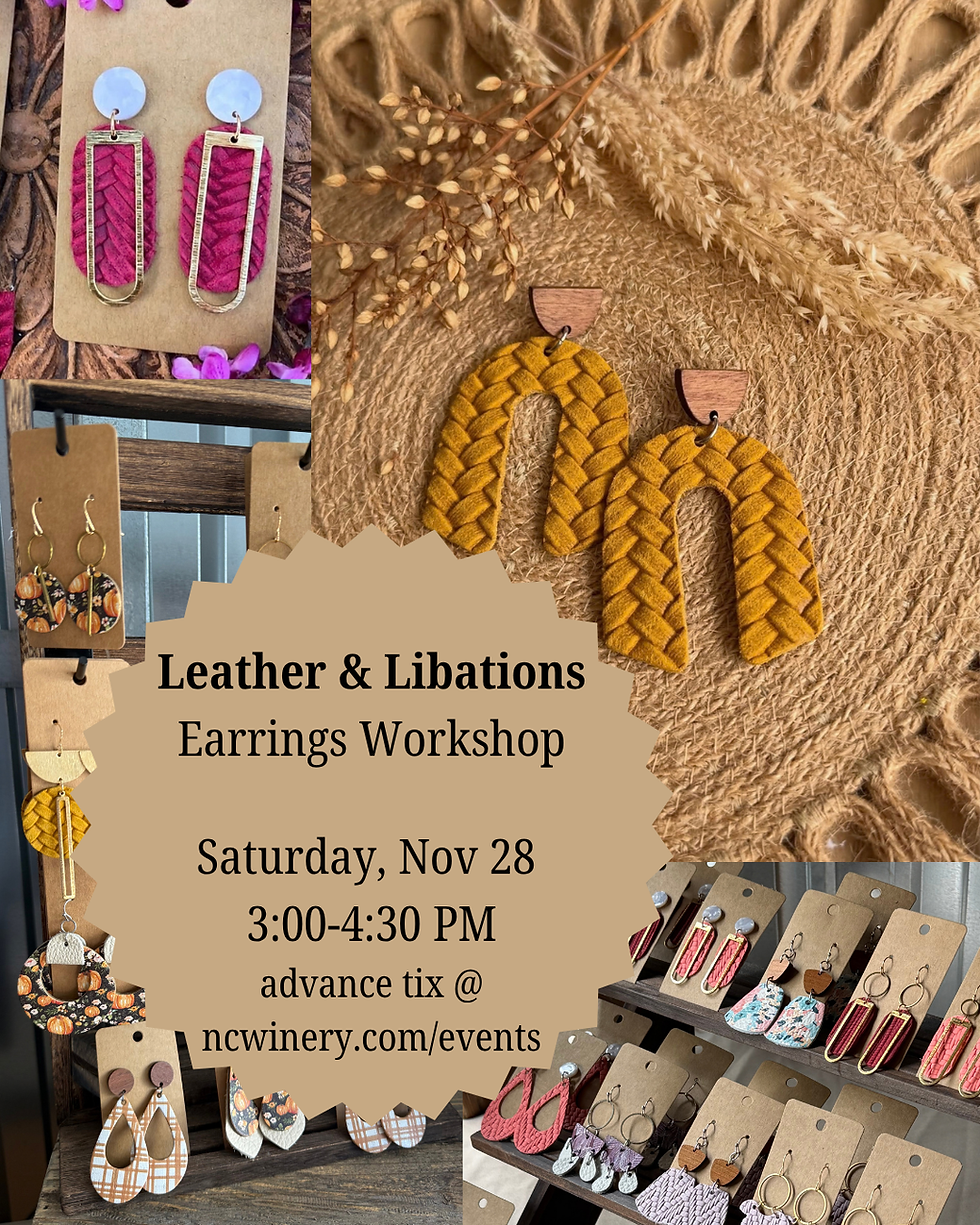 Leather & Libations: Earrings Workshop