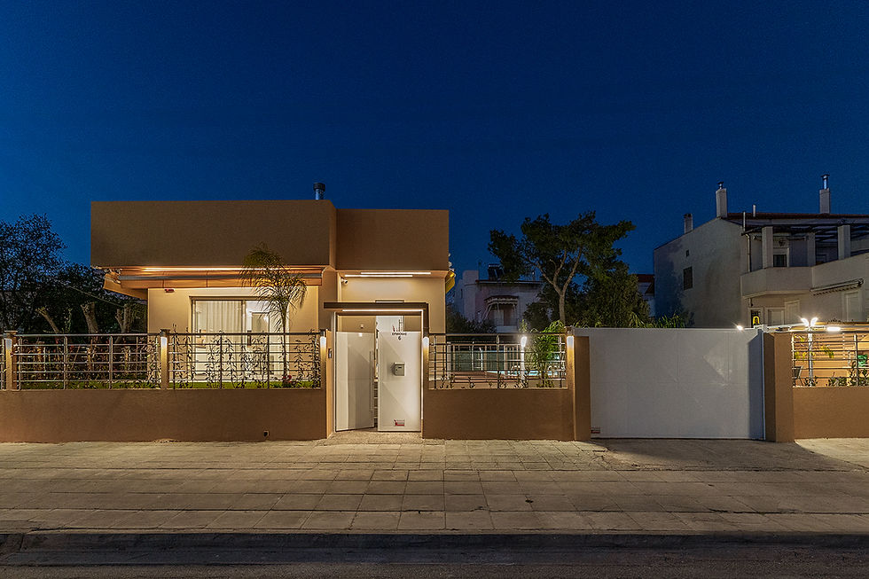 The entrance of Villa Variana in Kifisia, Athens.