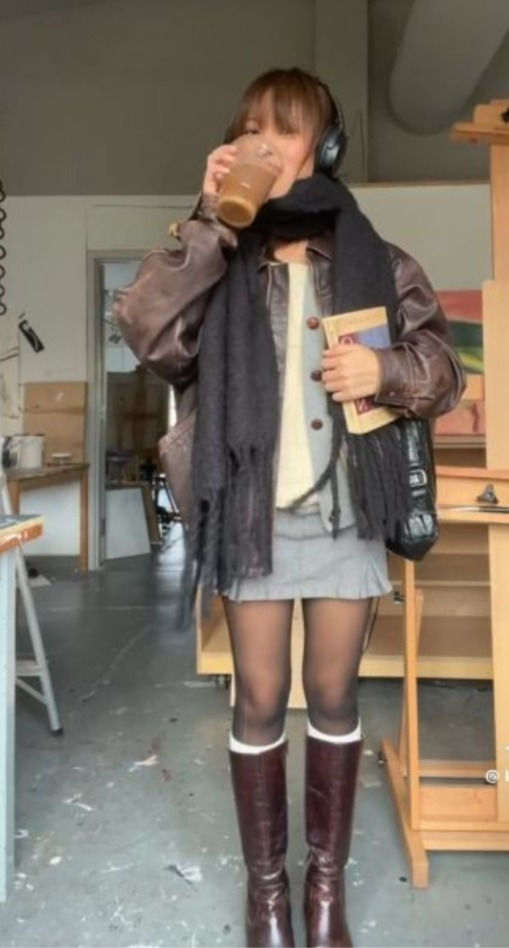 Woman wearing a skirt