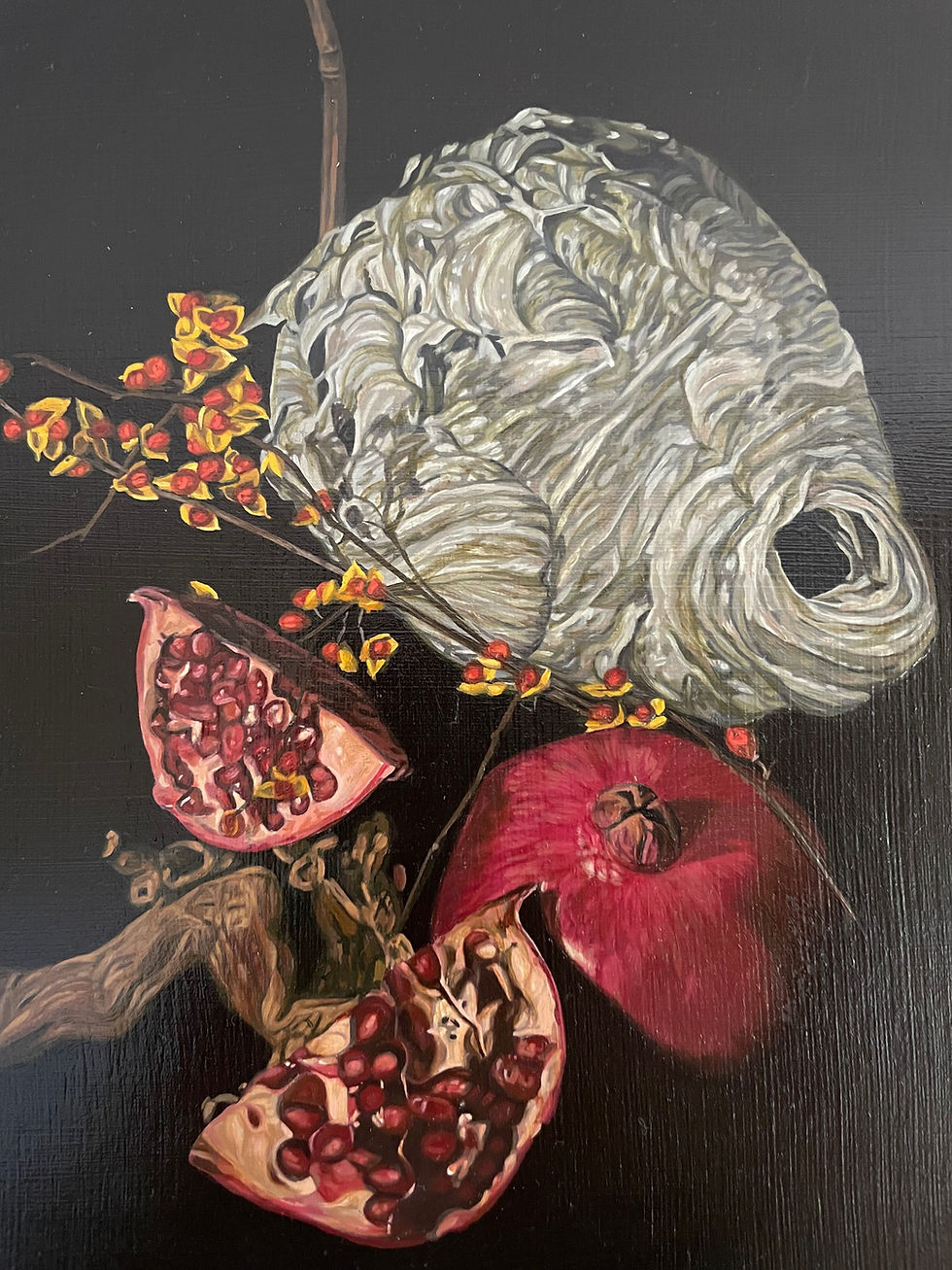 Thumbnail: Paper Wasp Nest  & Pomegranate