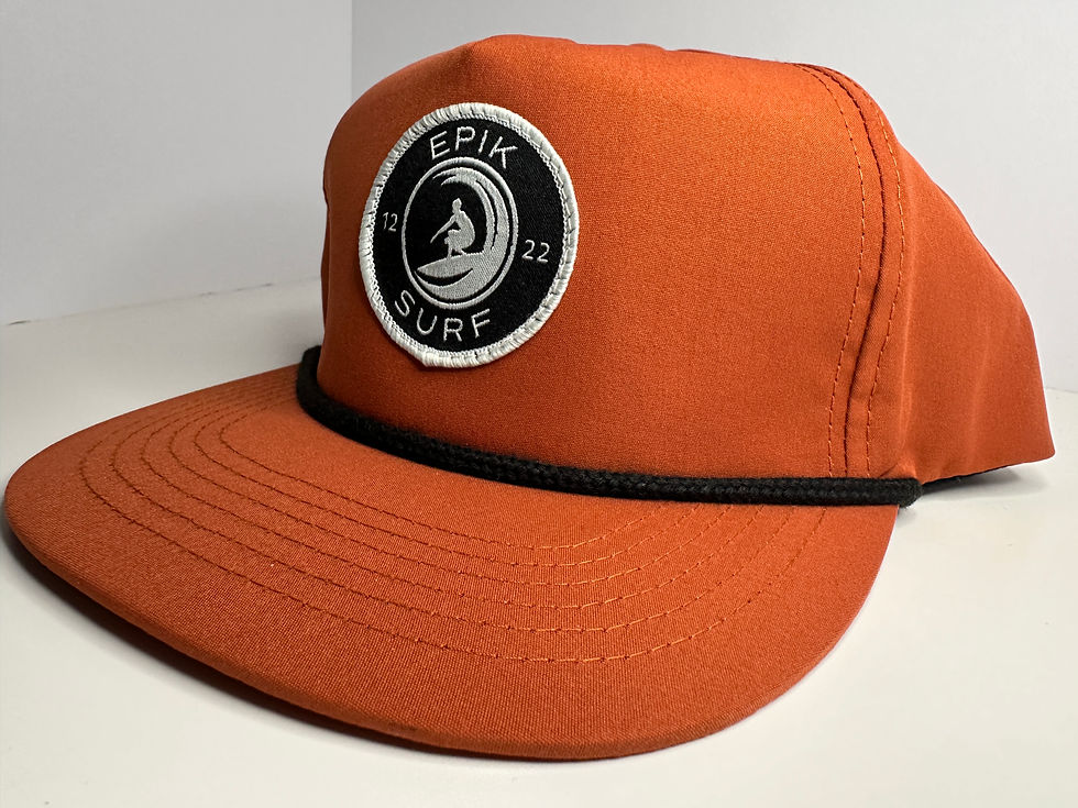 Thumbnail: 1222 EPIK SURF BURNT ORANGE SNAP BACK CAP WITH BLACK STRING