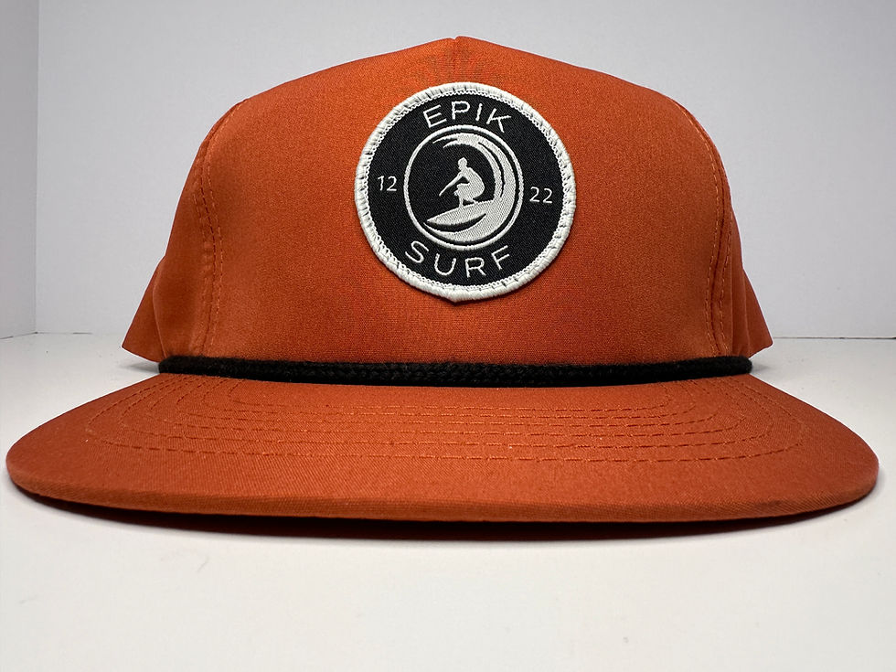 Thumbnail: 1222 EPIK SURF BURNT ORANGE SNAP BACK CAP WITH BLACK STRING