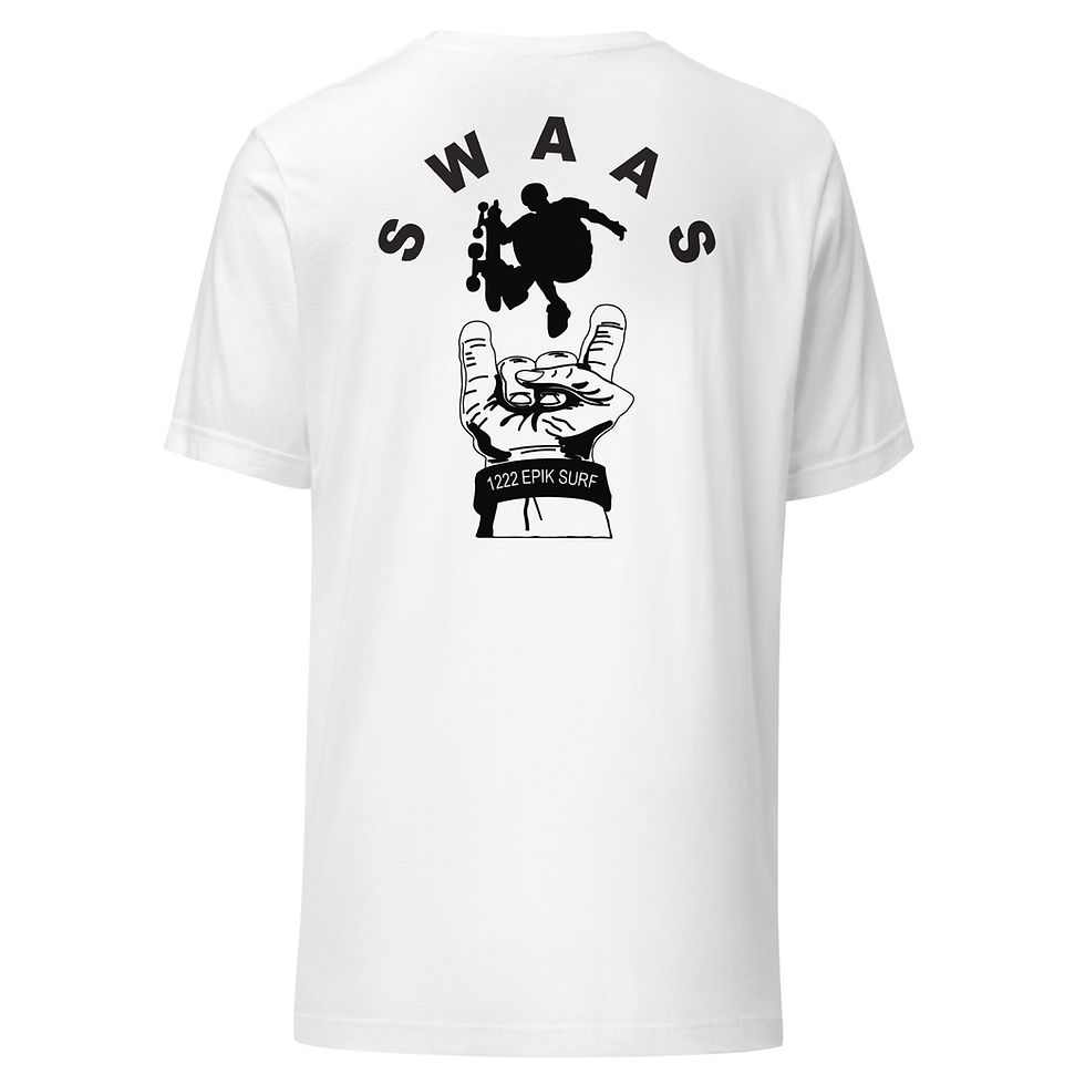 Thumbnail: FRONT LEFT CHEST EPIK SURF SKATE BOARD / SKATE JUMP BACK
