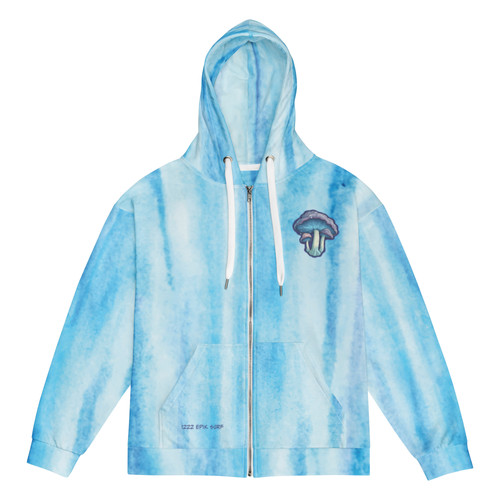 トップス rurumu echoes printed hoodie M blue MUSHROOM BLUE TIEDYE ZIPPER HOODIE | 1222 Epik Surf