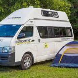 Paradise Family 5 Hightop Campervan for 5 people with kitchen, double beds and camping equipment