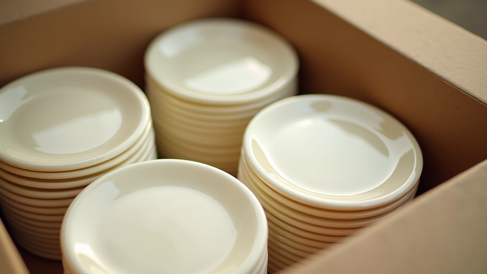 Close-up view of cream chargers stacked neatly in a delivery box