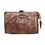 Miniatura: Monedero Bolsito de cuero genuino, con diseño tallado. Marrón. Franz Mossi