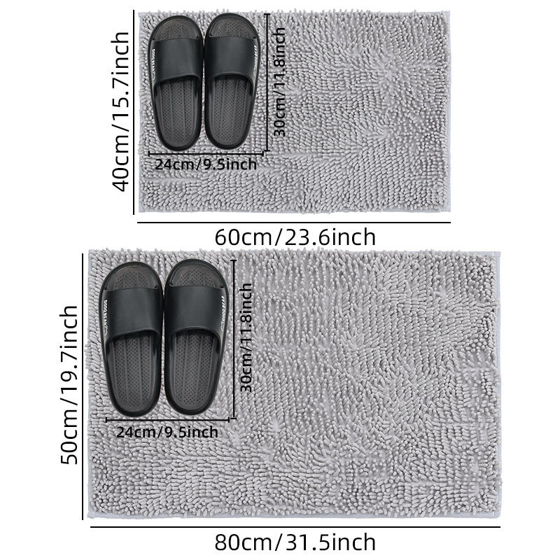 Thumbnail: Super absorbent dog door mat, non-slip bottom, washable entry rug, keeps floors 