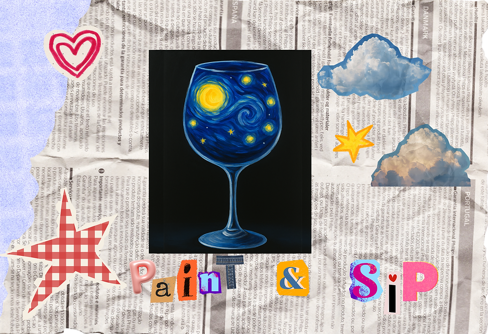 Starry Night Wine Paint & Sip at Stroke of Genius