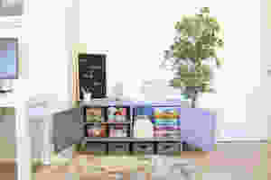 IKEA PS TV cabinet recycled to toy storage hack