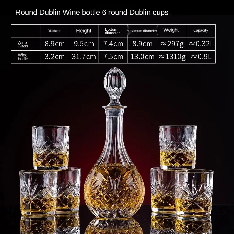 Thumbnail: European Thickened Whiskey Glass Set Large Foreign Wine Glass