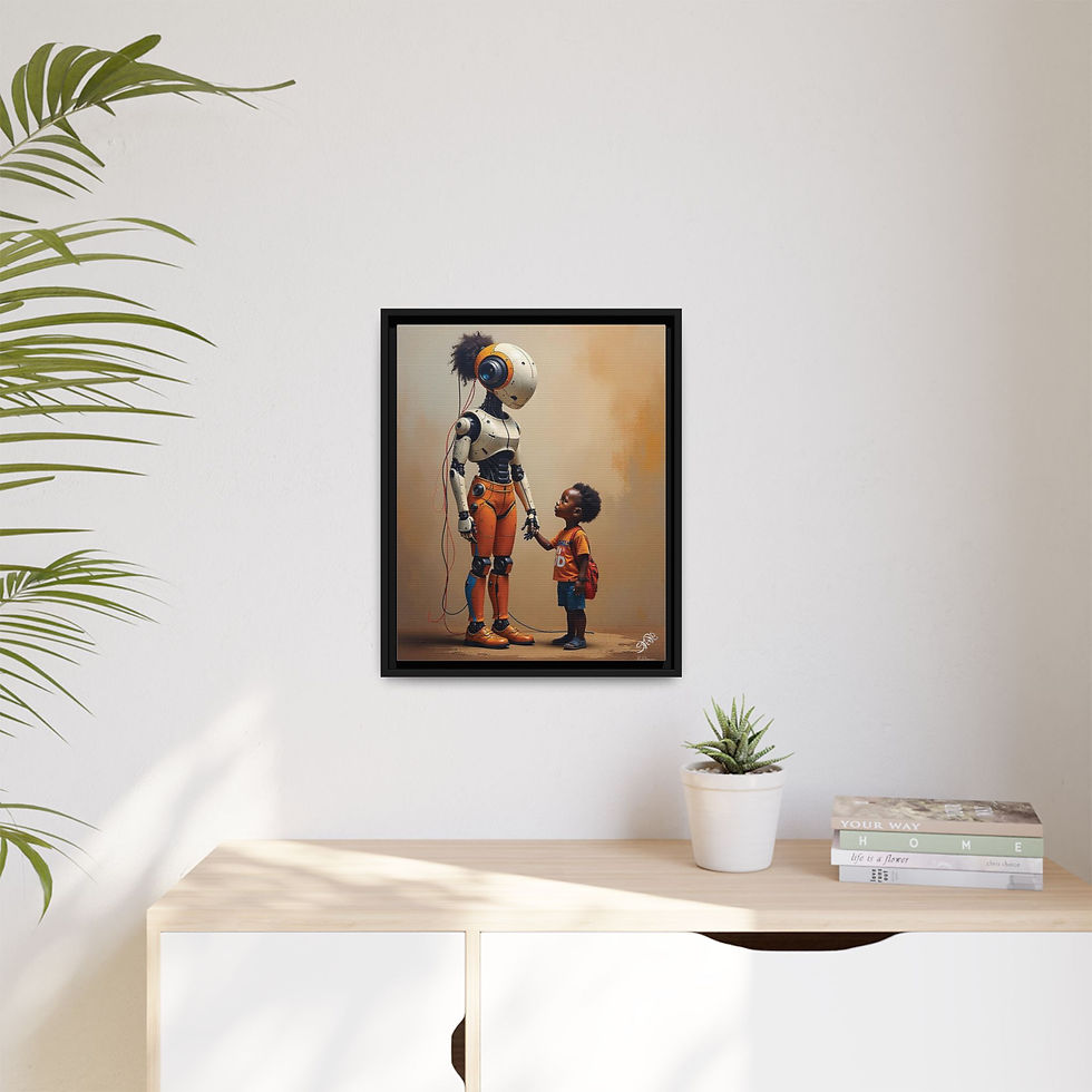 Thumbnail: Ebony Androids #6 Framed Art Print