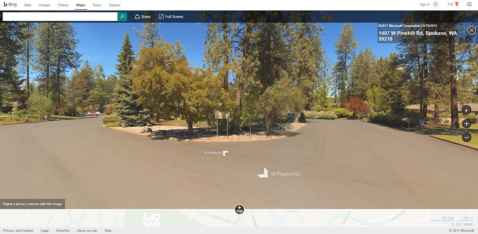 Bing Maps streetside HHA direction sign