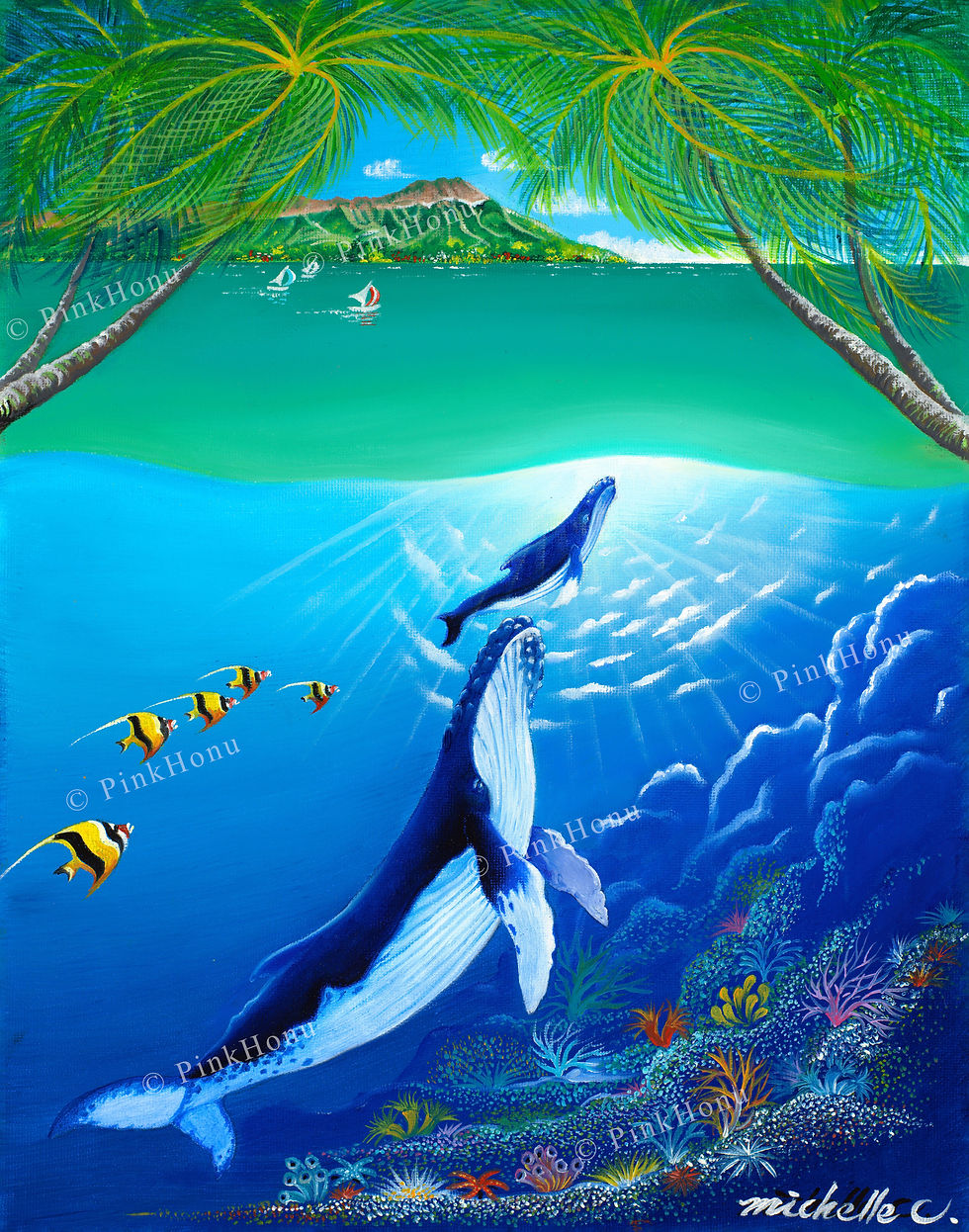 Whales at Diamond Head