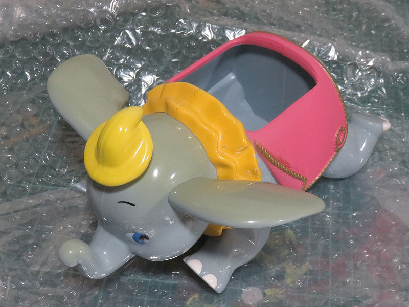 ディズニー雑貨ダンボの小物入れ焼け変色部の修理【修復】