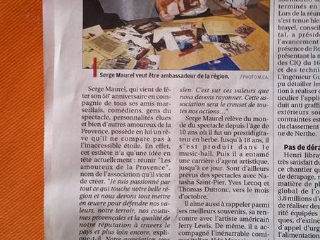 serge MAUREL à décider de devenir le Président des AMBASSADEURS DE LA PROVENCE avec Personnalités .