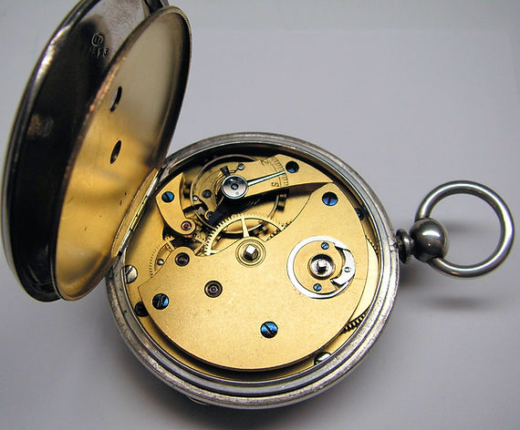 Schlüsseltaschenuhr, Ankerhemmung, Moritz Grossmann, Glashütte um 1856