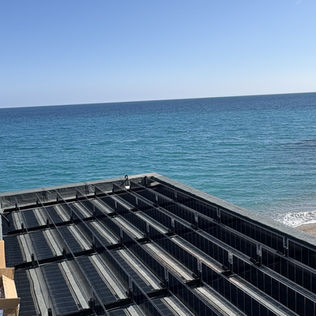 Vertical solar installation in France