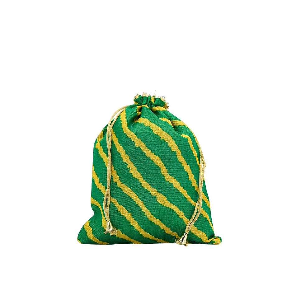 Thumbnail: Traditional Printed Potli Bag Ethnic Drawstring 