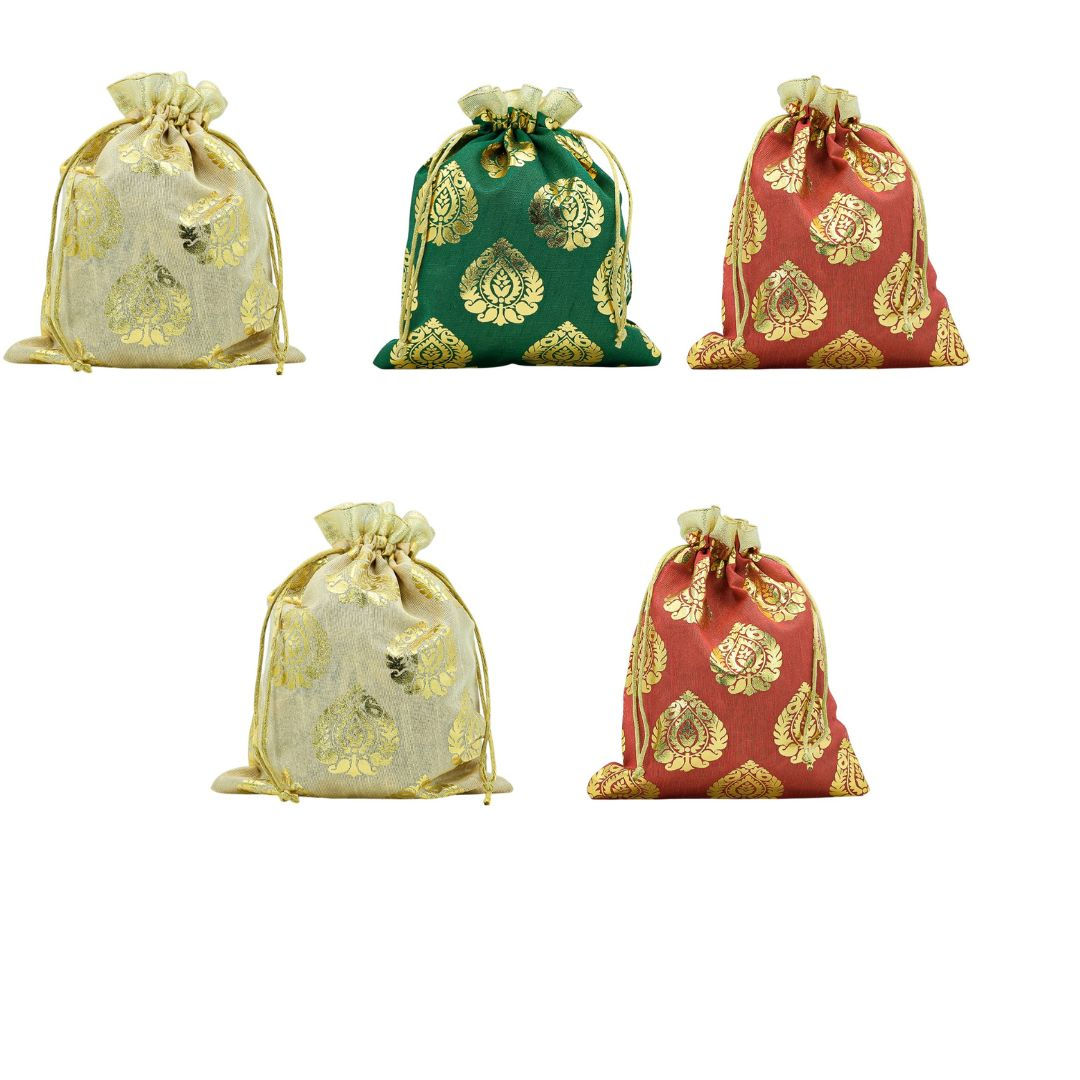 Potli Bag for Women Traditional Ethnic Pouch for Jewellery, Gifts & Festive Use