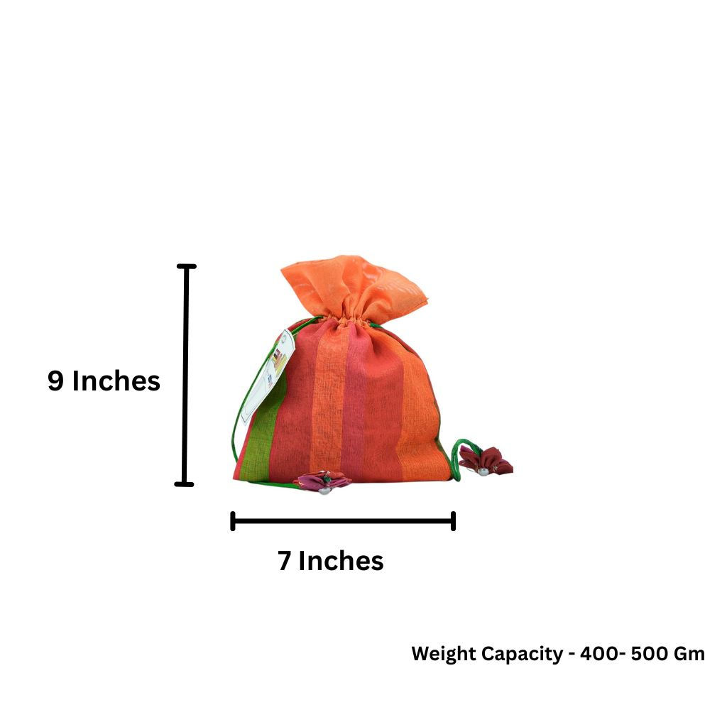 Navrang Multicolor Potli Bag Ethnic Drawstring Purse (Assorted Color)
