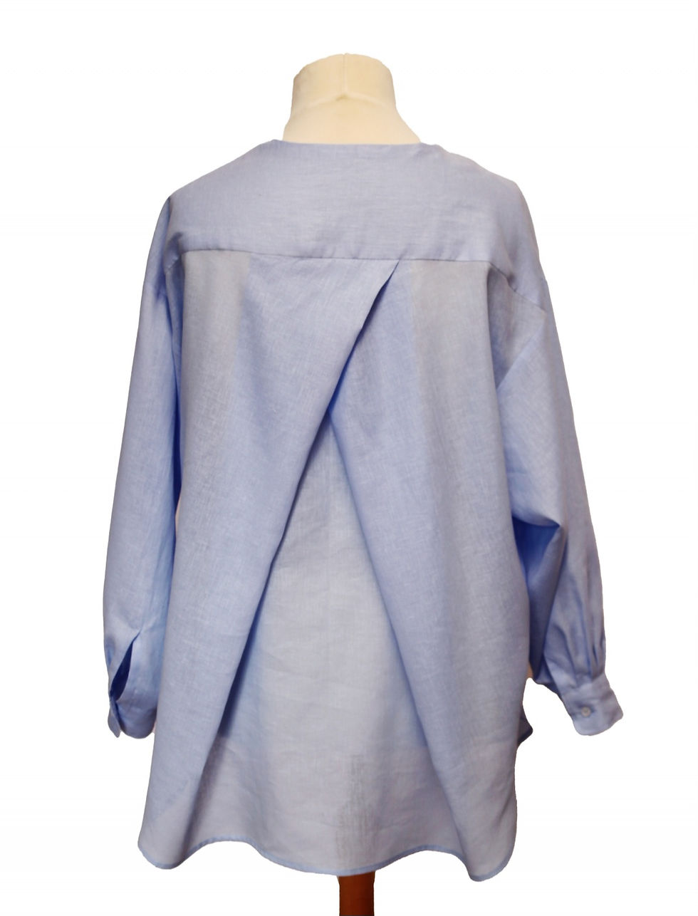 Casey Oversized Shirt in Blue rear view