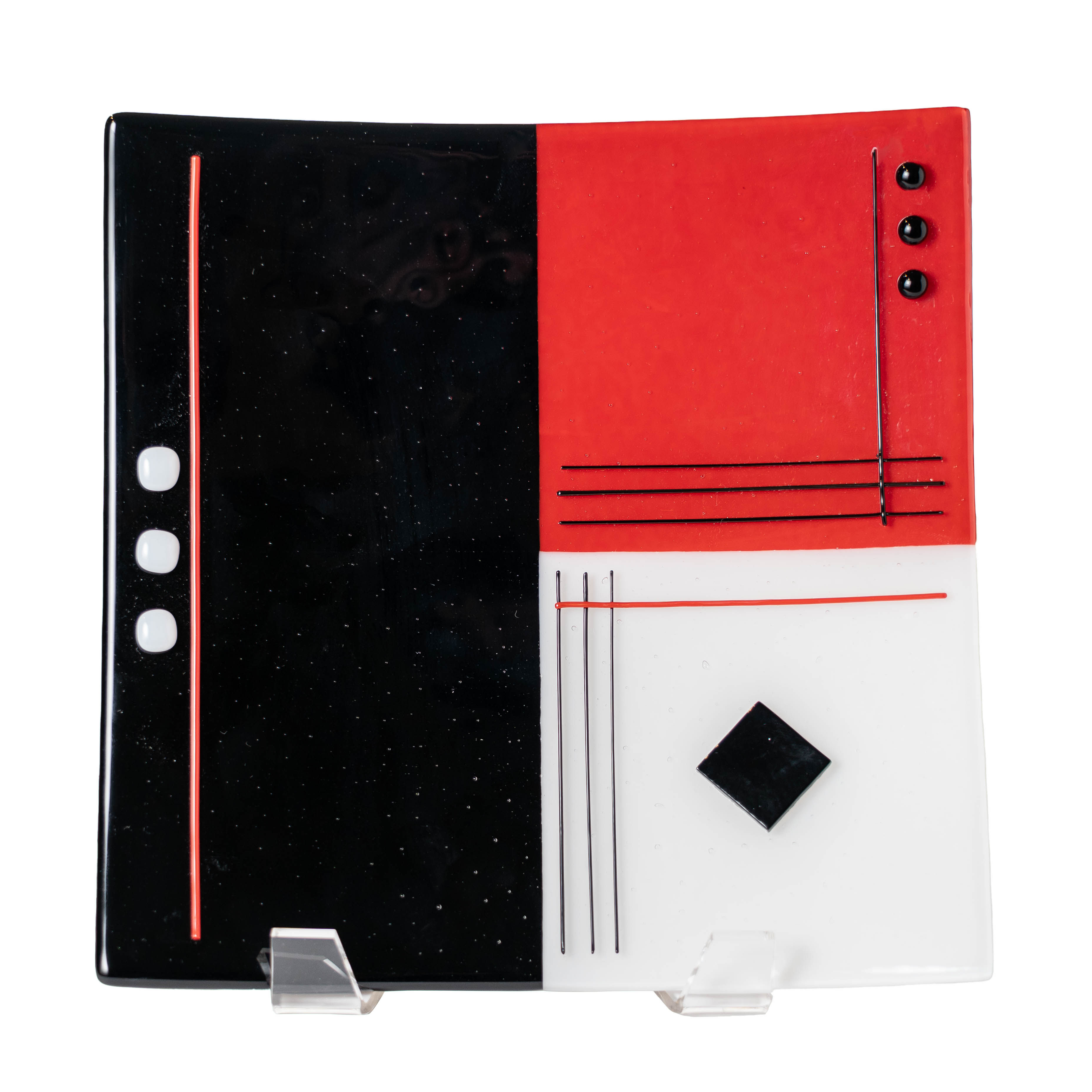 Red | Black | White Square