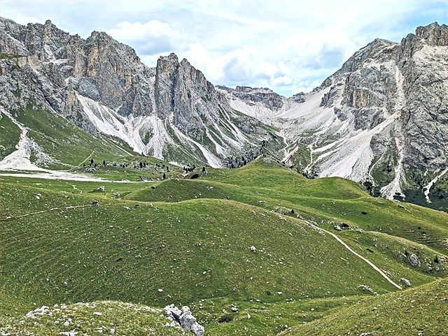 The Seceda hike in the Dolomites, Italy.