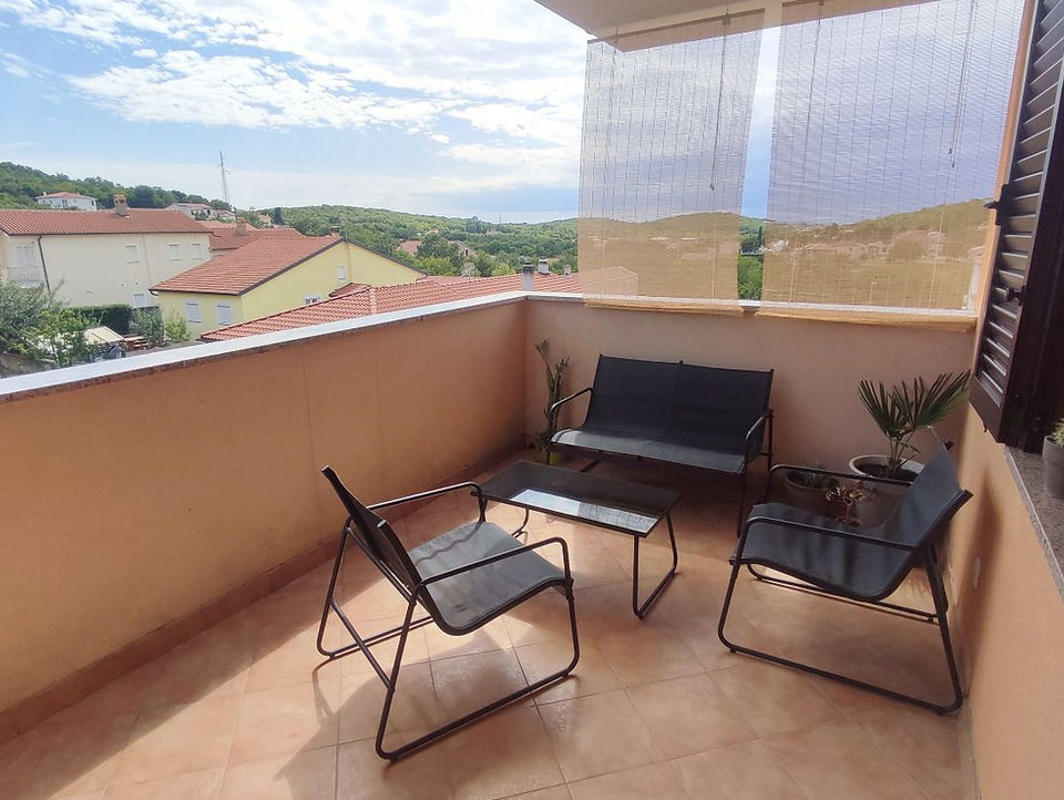 Balcony at Apartment Dado in Rovinj, Croatia.