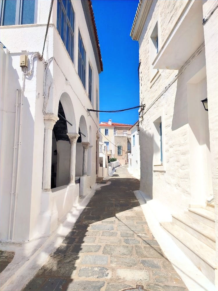 An Alley in Andros Town, Greece.