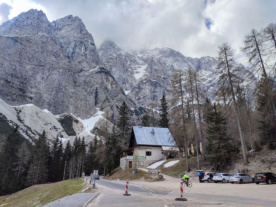 View on the way up Vrsic Pass, Slovenia