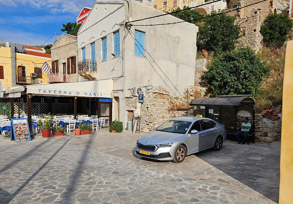 Taxi Stand in Gialos, Symi Town