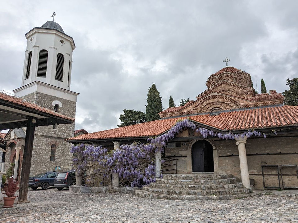 The Church of Holy Mary Perybleptos at Ohrid, North Macedonia.