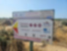 Trail sign at Krinakia beach, Crete.