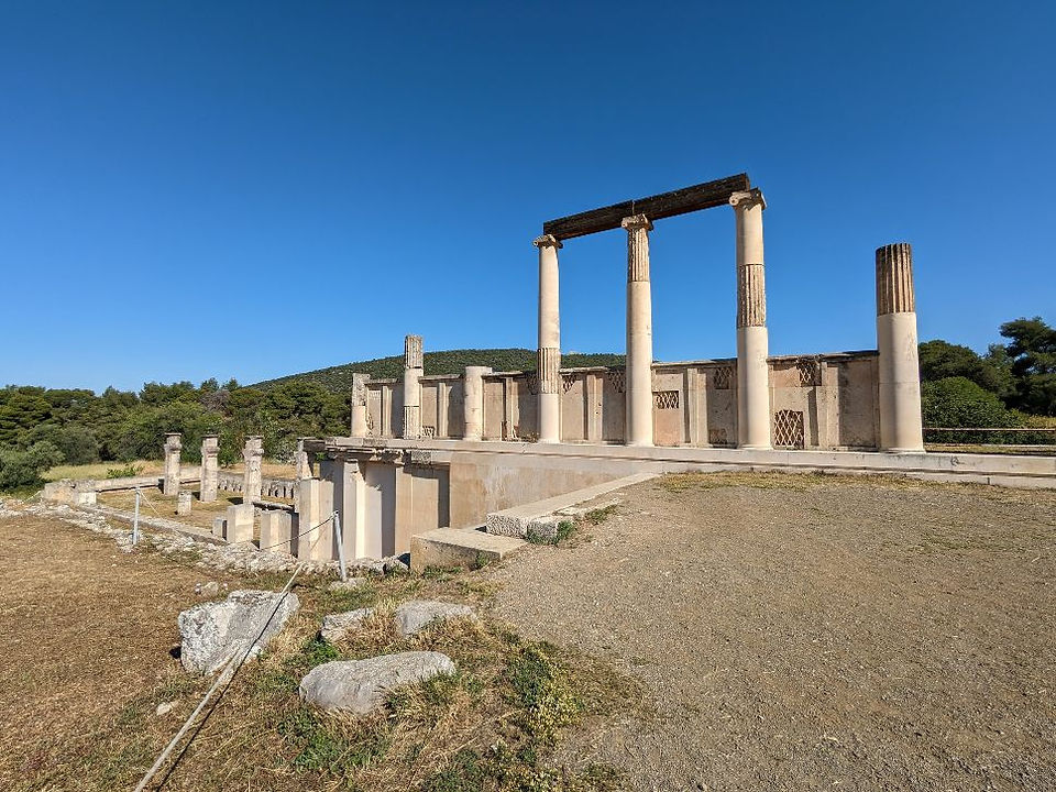 The Abaton at Epidaurus in Greece.