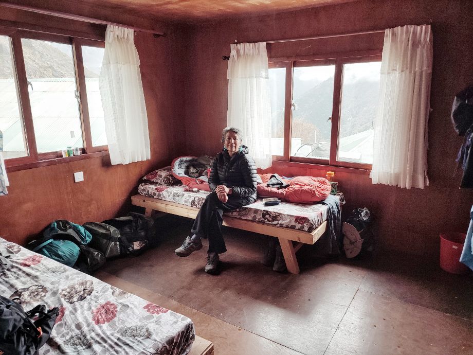 The Ama Dablam Lodge in Khyangjuma has great views from it's large terrace.