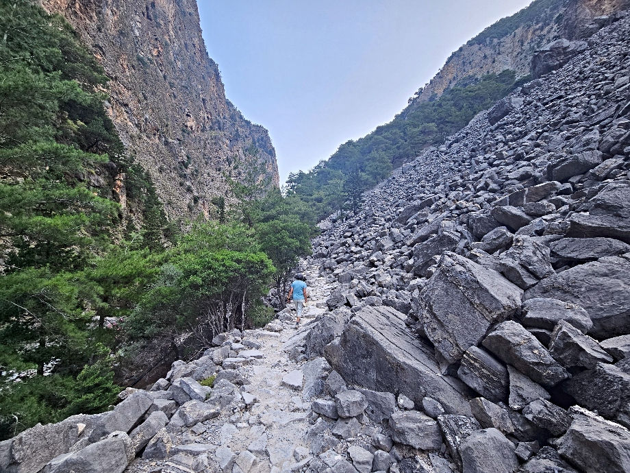 Up the Samaria Gorge from the Christos rest area.