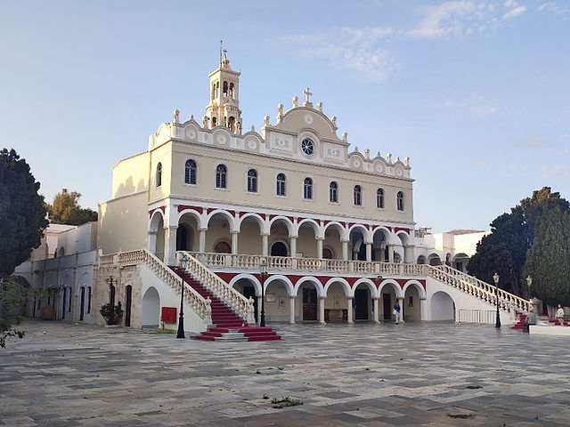 The Panayia Evangelistria church in Tinos, Greece.