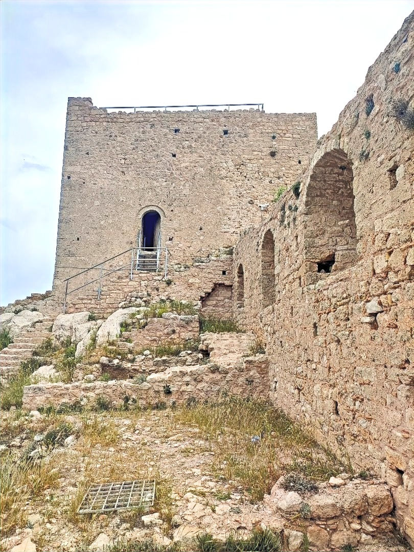 The Southwestern (Frankish) Tower at Acrocorinth, Greece.