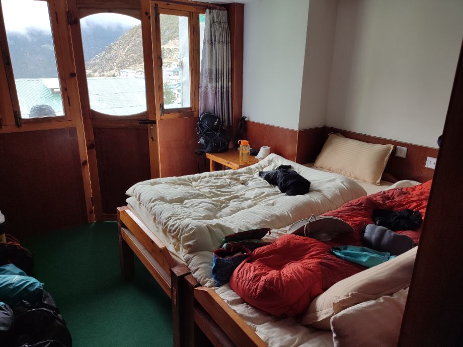 The AD Friendship Lodge in Namche Bazaar. Virtually all trekkers doing the Everest Base Camp trek, the Everest 3 Passes trek and the Gokyo trek stay in Namche for 2 nights for acclimatisation.