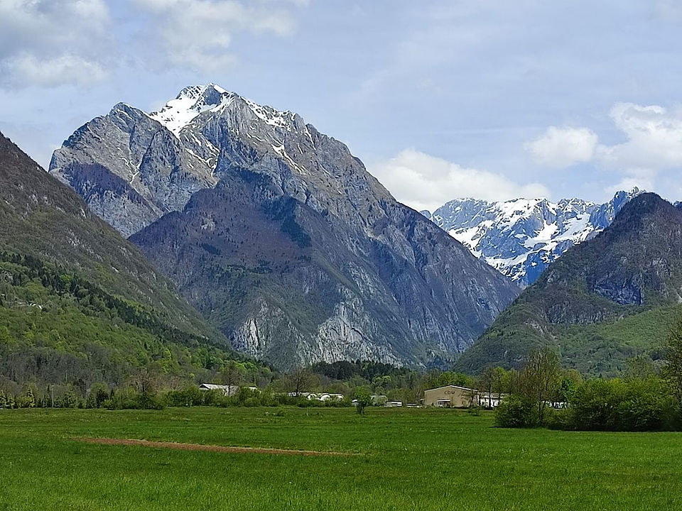 View when returning from the Vrsic Pass to Lake Bohinj.