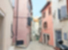 Typical Alley in Rovinj, Croatia.