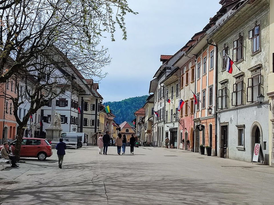 Mestni Trg at Skofja Loka in Slovenia.