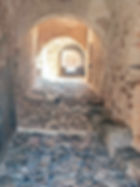 A Tunnel on Way to Upper Town, Monemvasia, Greece.