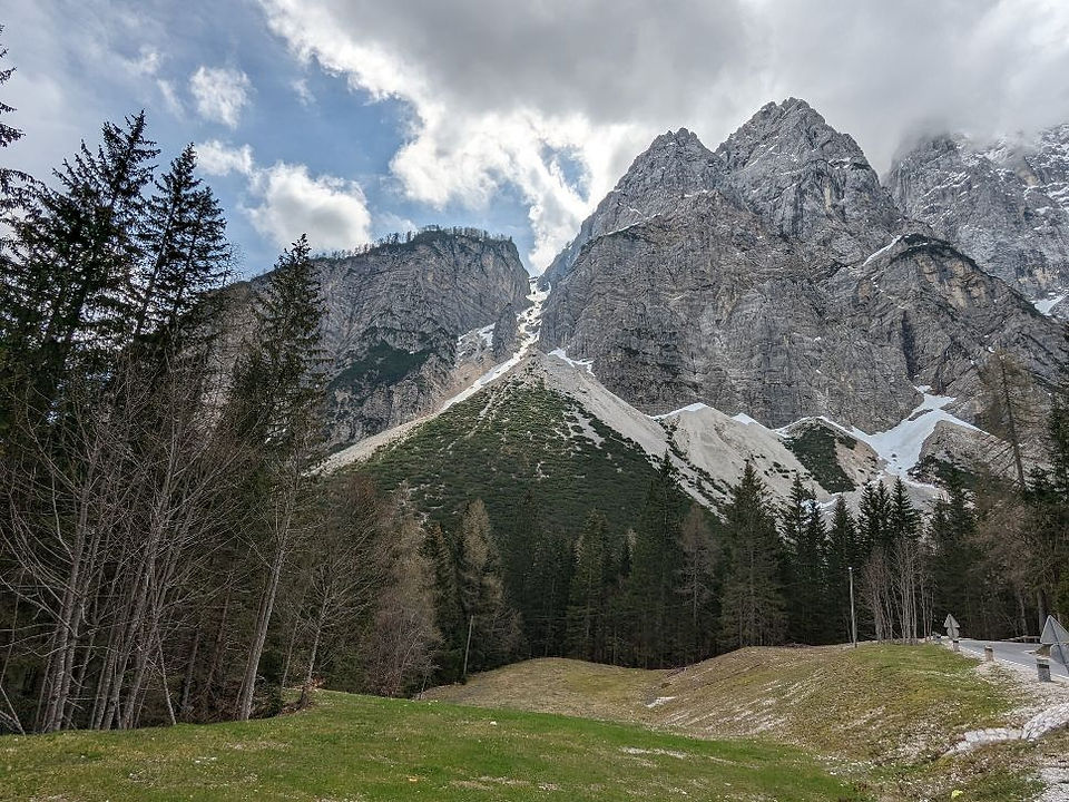 View on the way up Vrsic Pass, Slovenia