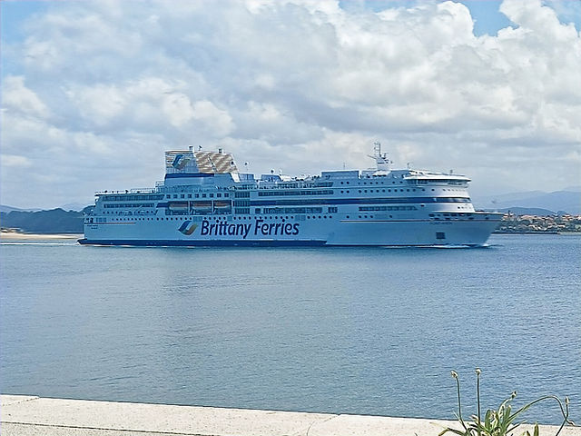 The Brittany Ferry from Santander to Plymouth.